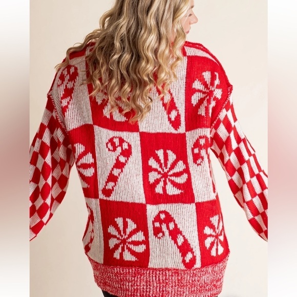 CHRISTMAS CHECEKRED SWEATER - Picture 5 of 5